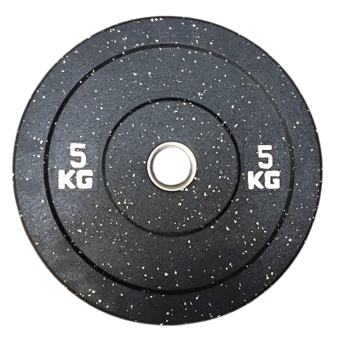 Disco Gommato Olimpico Hi-Temp Bumper 5 kg – Colore Puntini