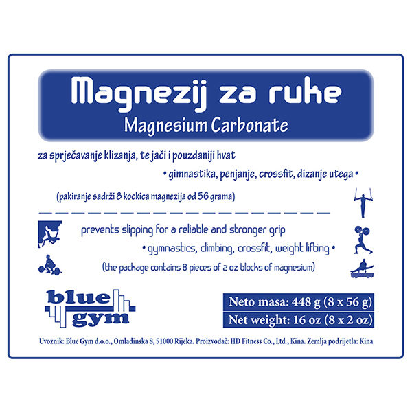 MAGNESIO PER LE MANI IN CUBETTI - PACHETTO/8pezzI x 57g (456g)