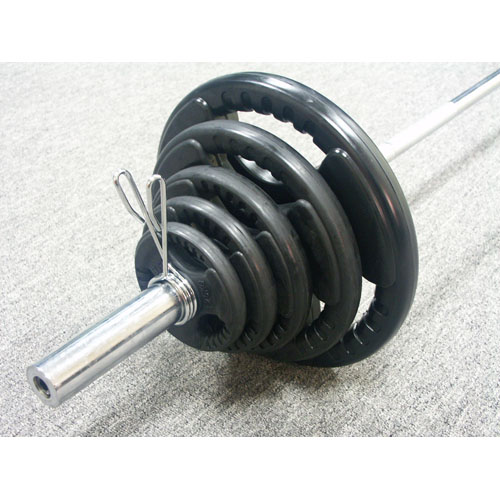 Set di Dischi Olimpici Gommati + Bilanciere Cromato 220cm (350lbs) da 130kg