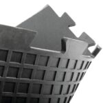 Piastra 61x61 cm x 10mm Pavimento Antitrauma in Gomma, Puzzle, NERA (Due Lati) - immagine 8