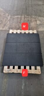 Bordo Femminile di Spessore 14mm e 16mm per Piastra Pavimento Antitrauma in Gomma 90cm x 90cm, Giallo - immagine 8