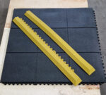 Bordo Maschile di Spessore 14mm e 16mm per Piastra Pavimento Antitrauma in Gomma 90cm x 90cm, Giallo - immagine 5