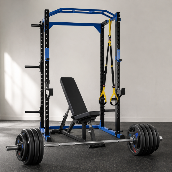 Set All-In-One – Rack + Panca + Bilanciere Olimpico + 125 KG Trigrip