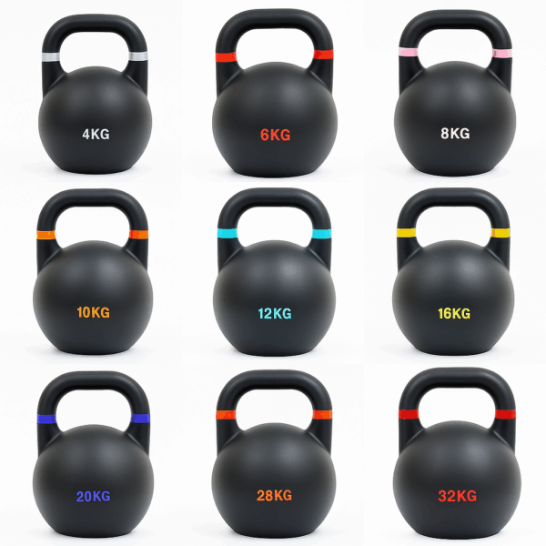 Set di Kettlebell Pro Grade 4–32 KG (10 pezzi)