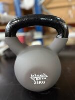 Ghiria Kettlebell 28 KG Neoprene – Grigio - immagine 2