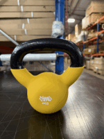 Ghiria Kettlebell 4 KG Neoprene – Giallo - immagine 3
