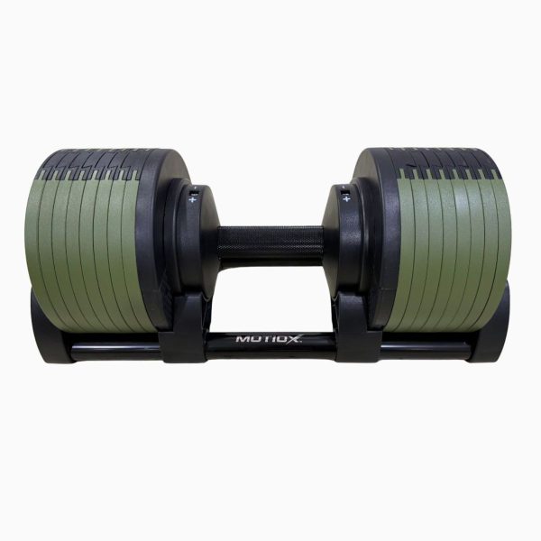 Manubrio Regolabile MOTIOX PRO 2-32 kg – Acciaio Pieno – Verde