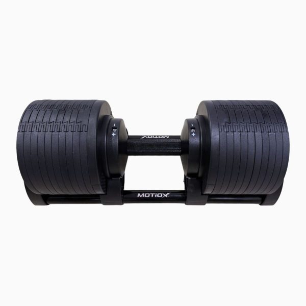 Manubrio Regolabile MOTIOX PRO 2-32 kg – Acciaio Pieno – Nero